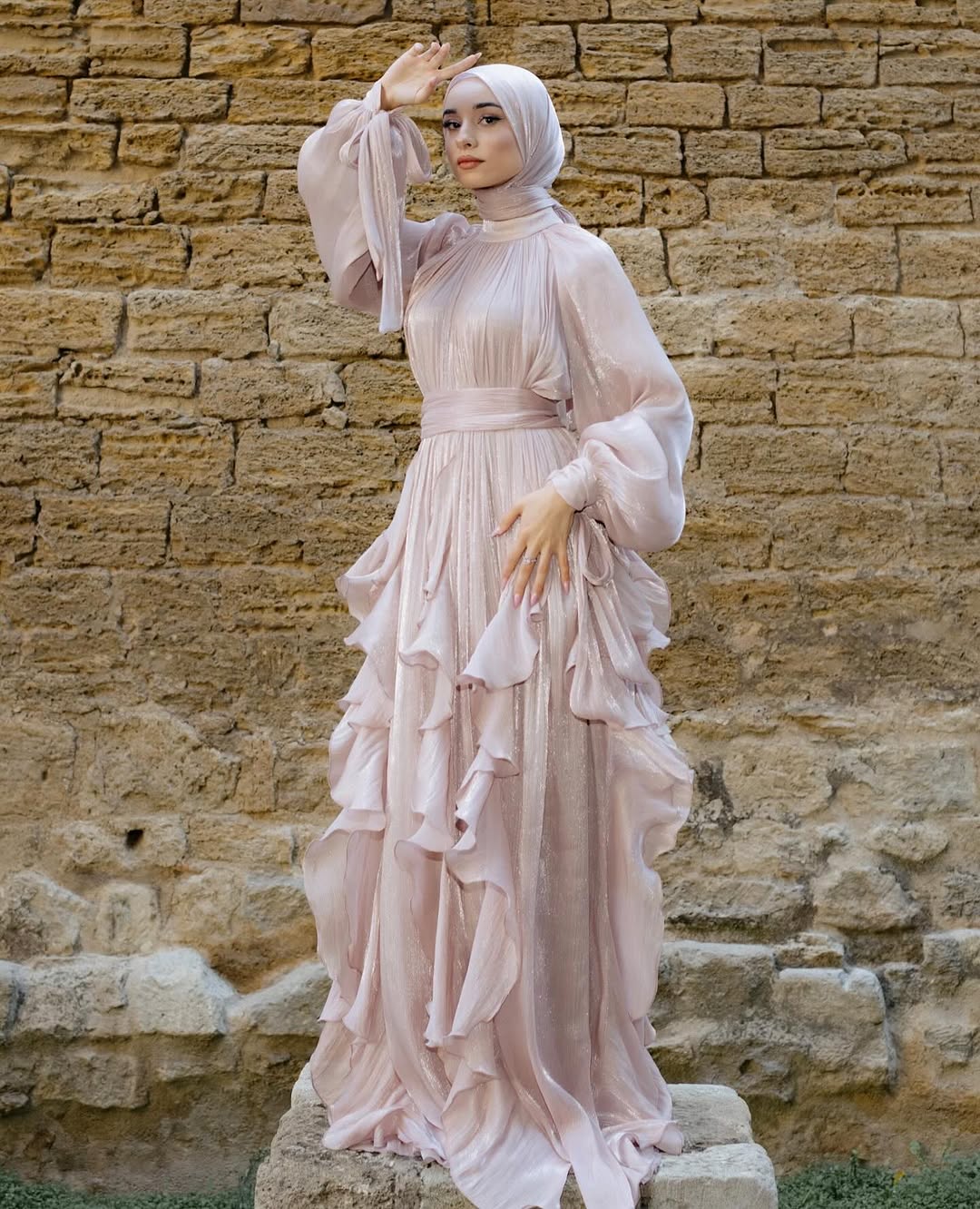 Haya Mauve Dress Modest Concept Haya Mauve Dress Modest Concept