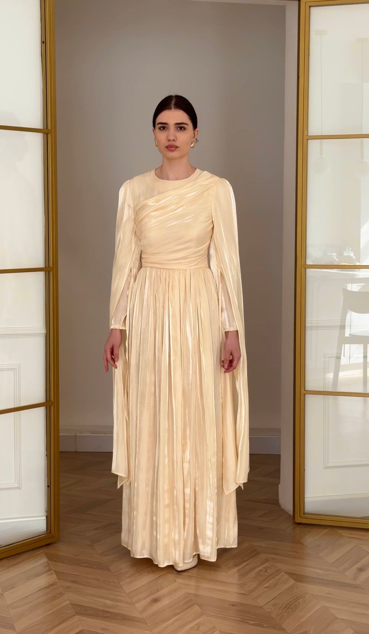Siara Yellow Organza Dress