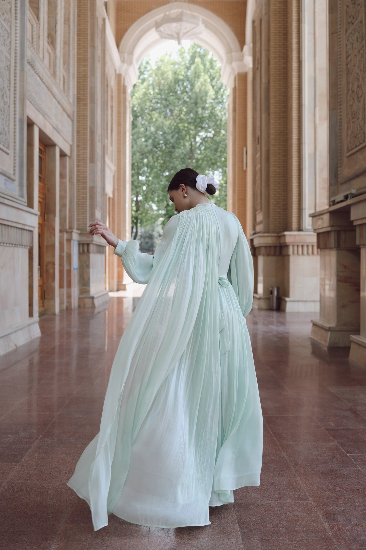 Madina Drape Mint Dress
