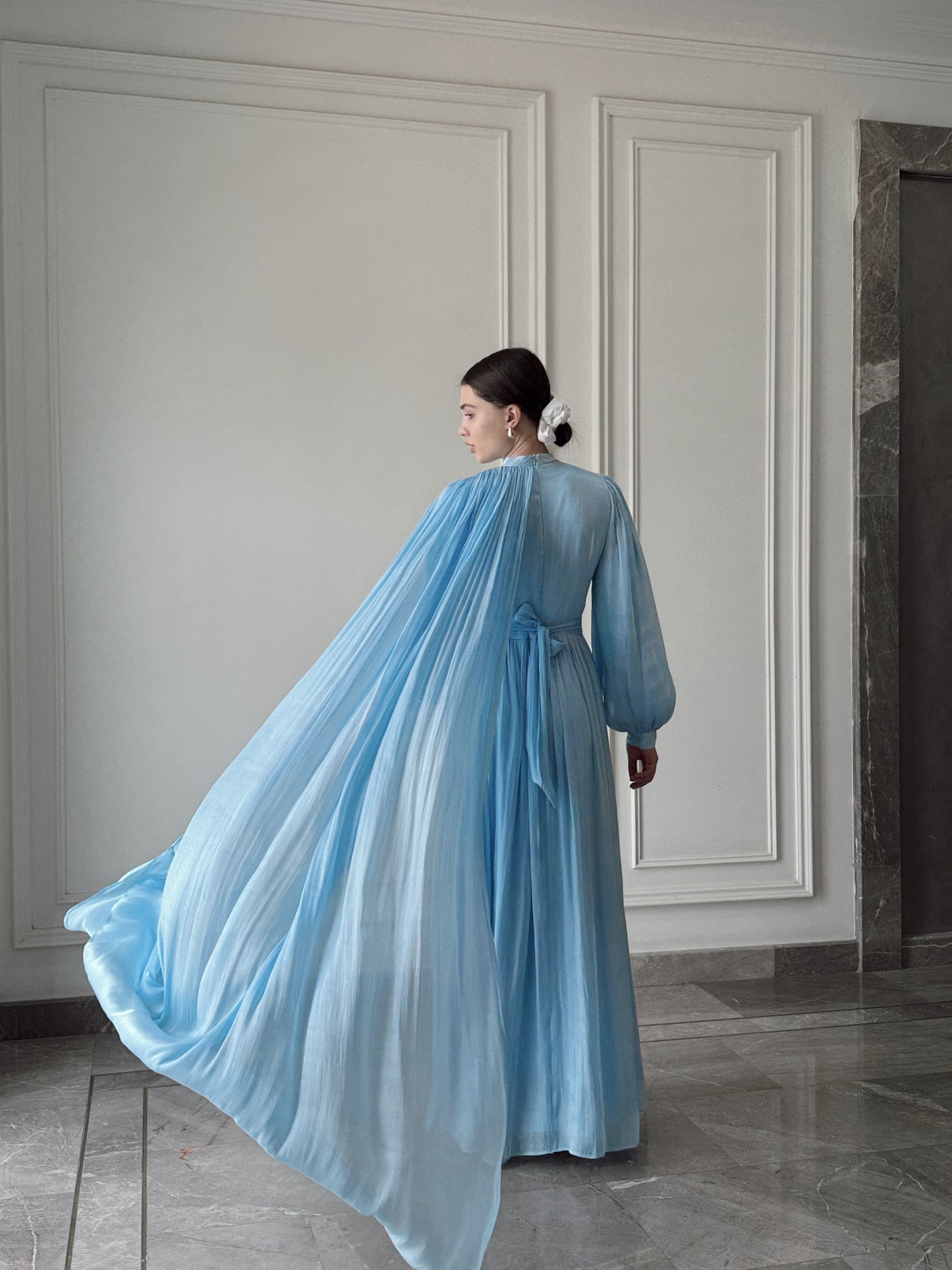 Madina Drape Blue Dress
