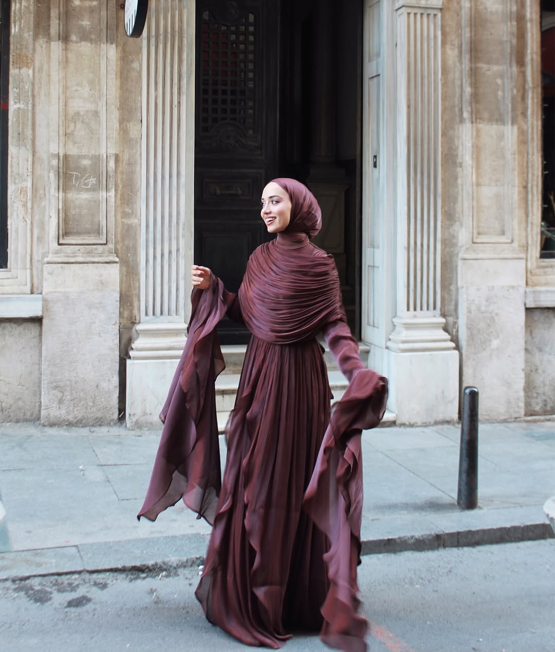 Nara Chocolate Layered Dress