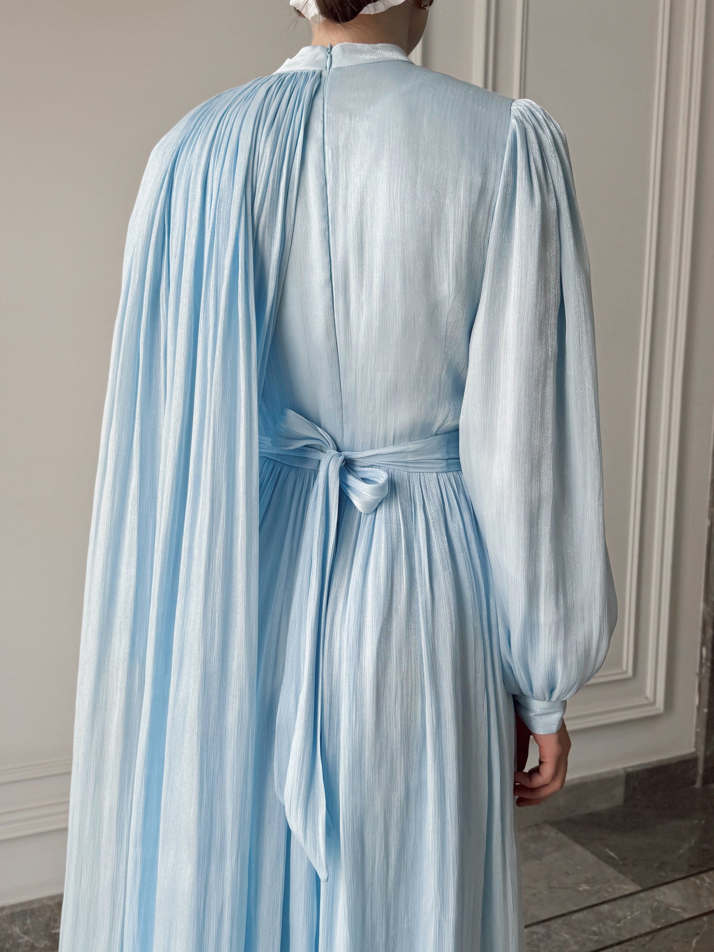 Madina Drape Blue Dress