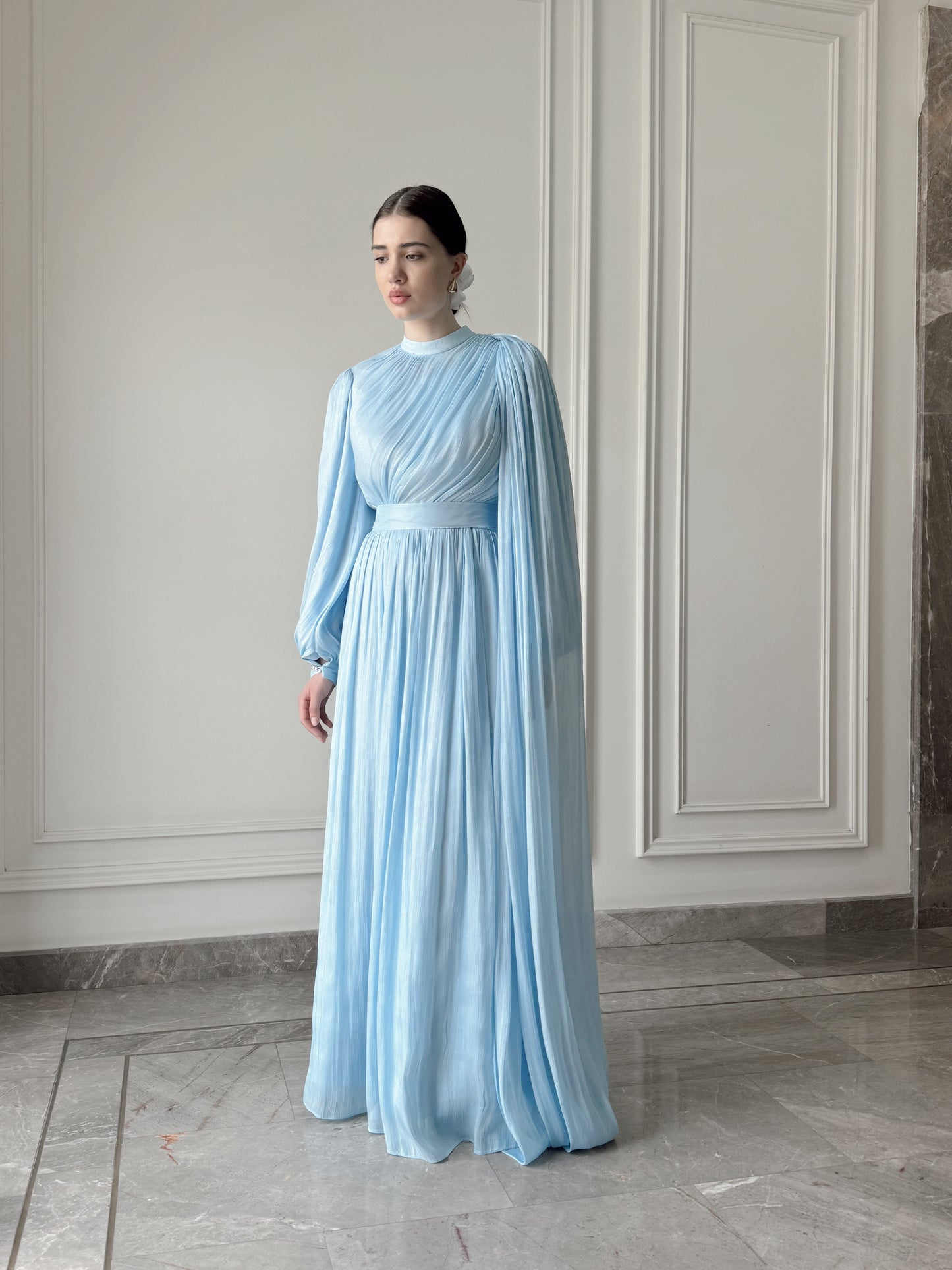 Madina Drape Blue Dress