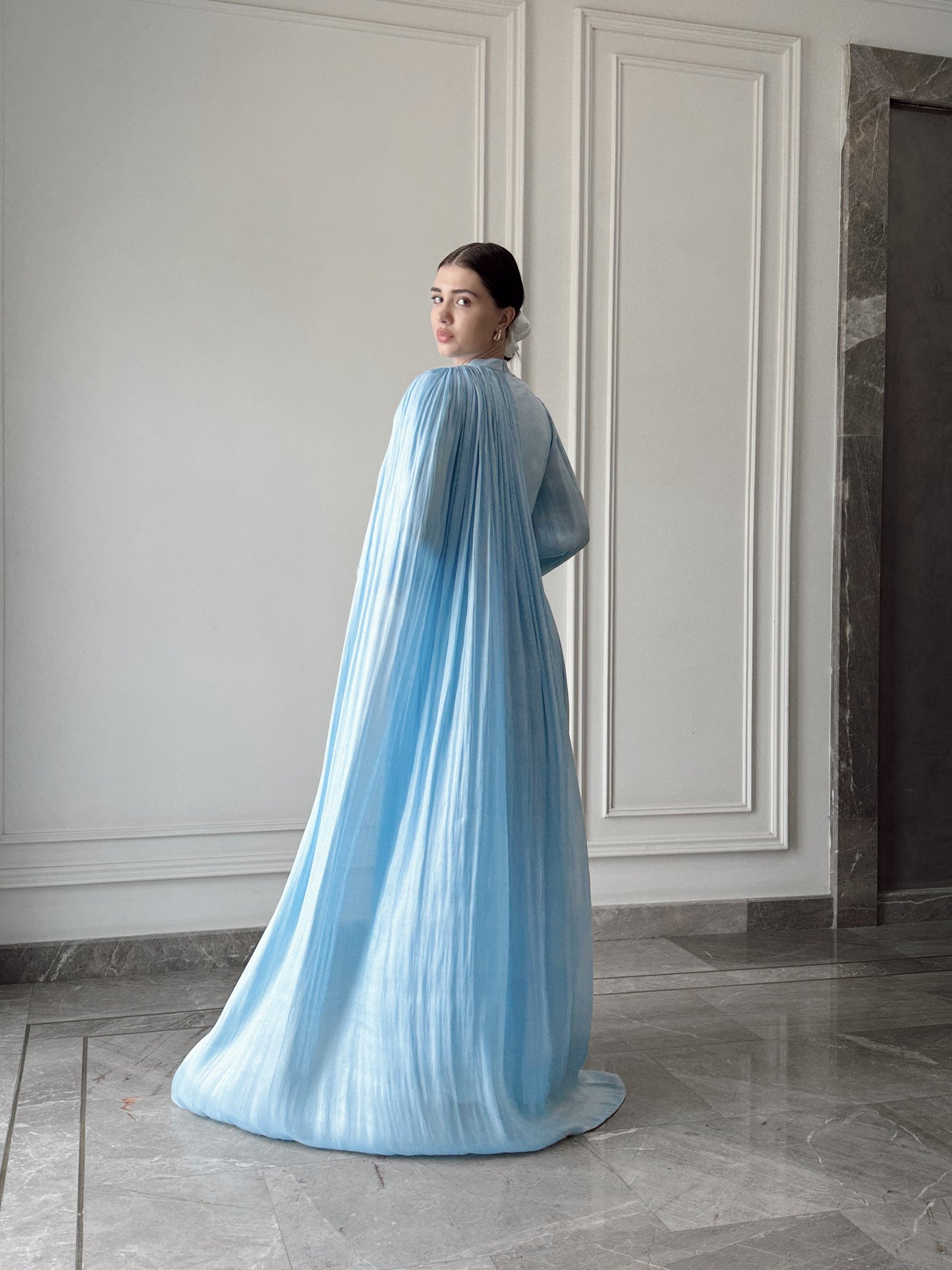 Madina Drape Blue Dress