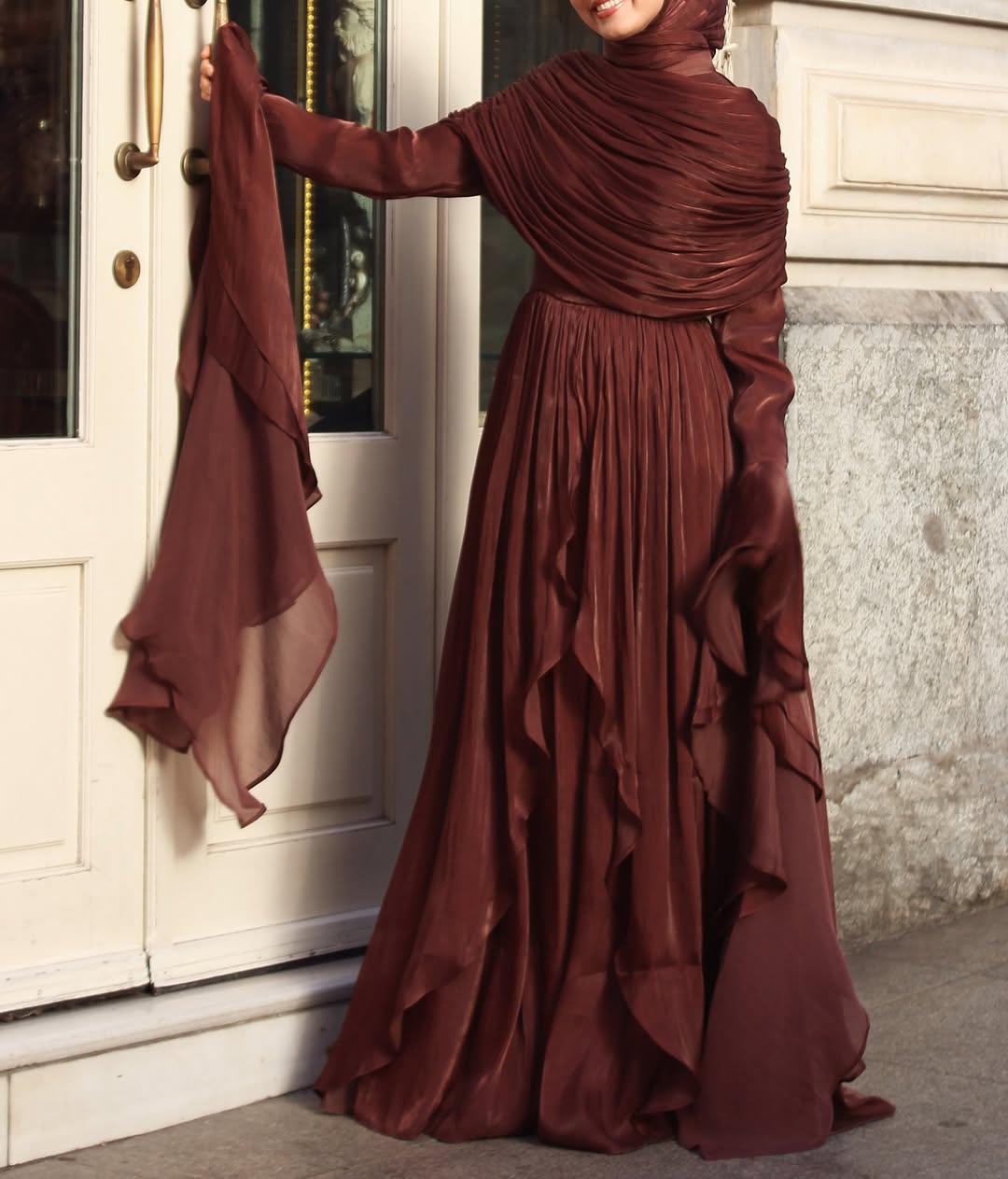Nara Chocolate Layered Dress