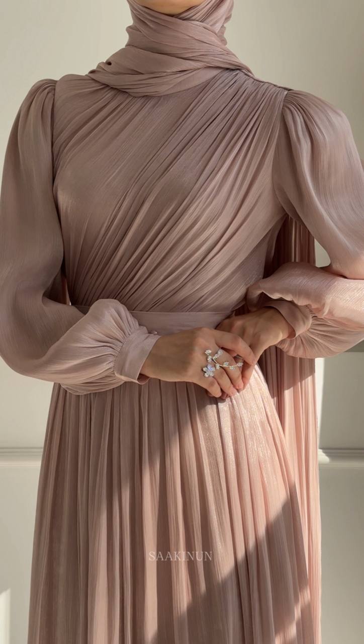 Madina Drape Cappuccino Dress