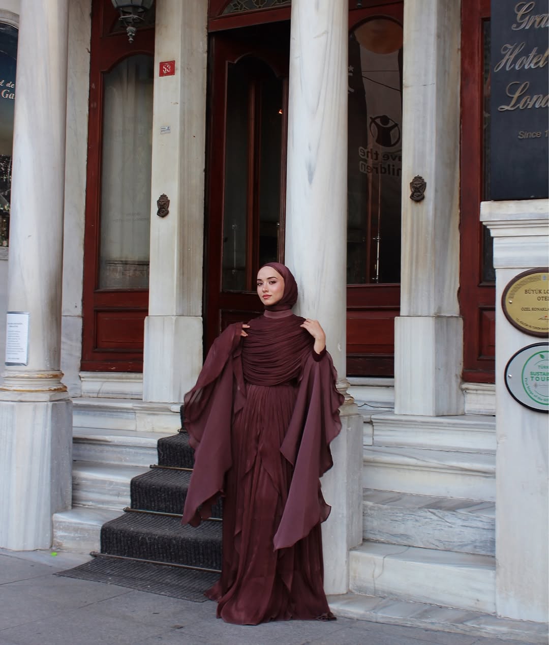 Nara Chocolate Layered Dress