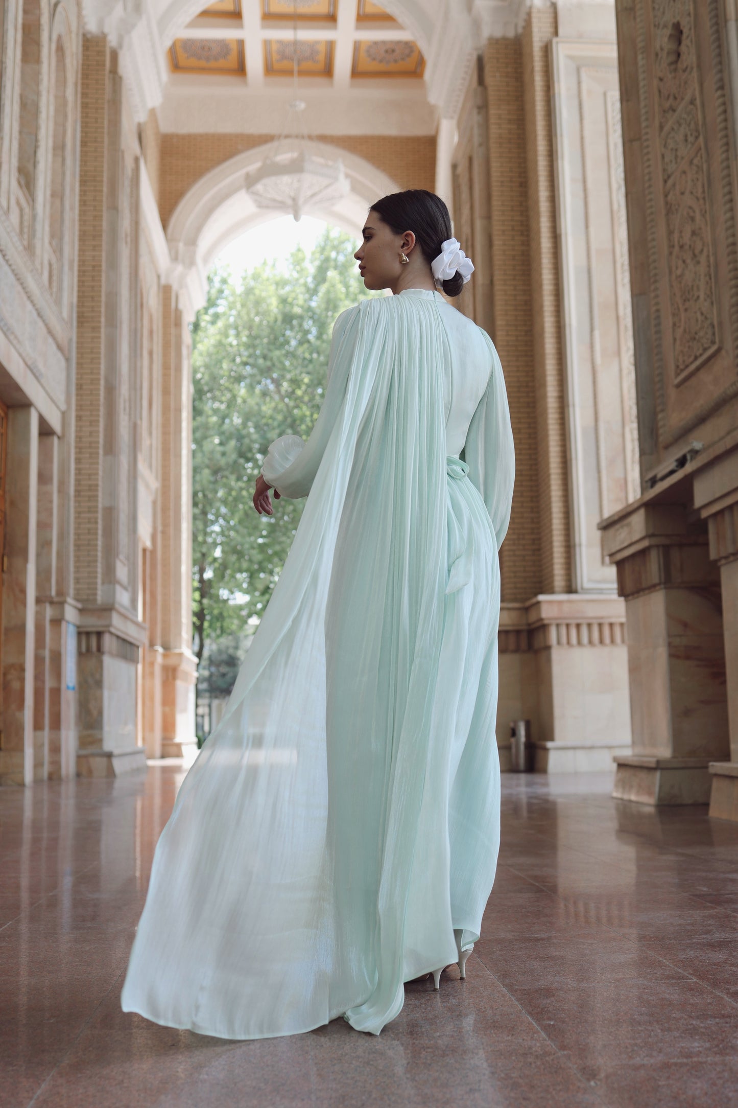 Madina Drape Mint Dress