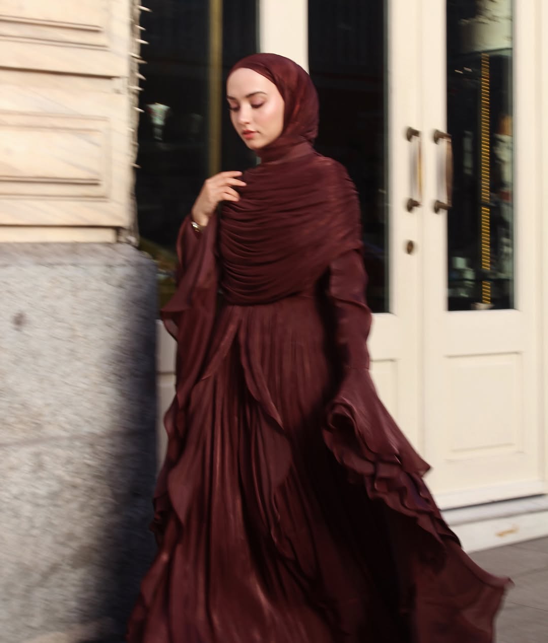 Nara Chocolate Layered Dress