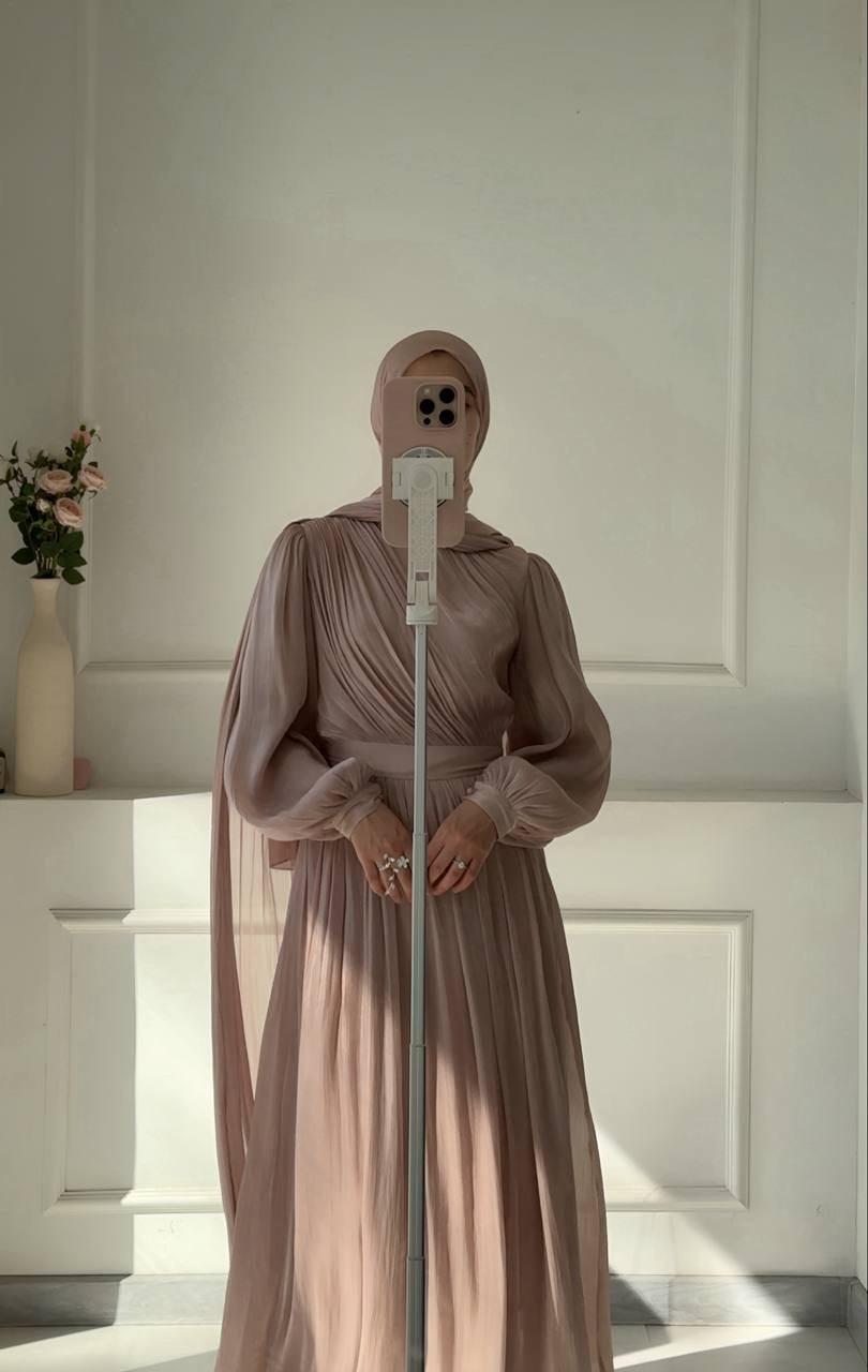 Madina Drape Cappuccino Dress