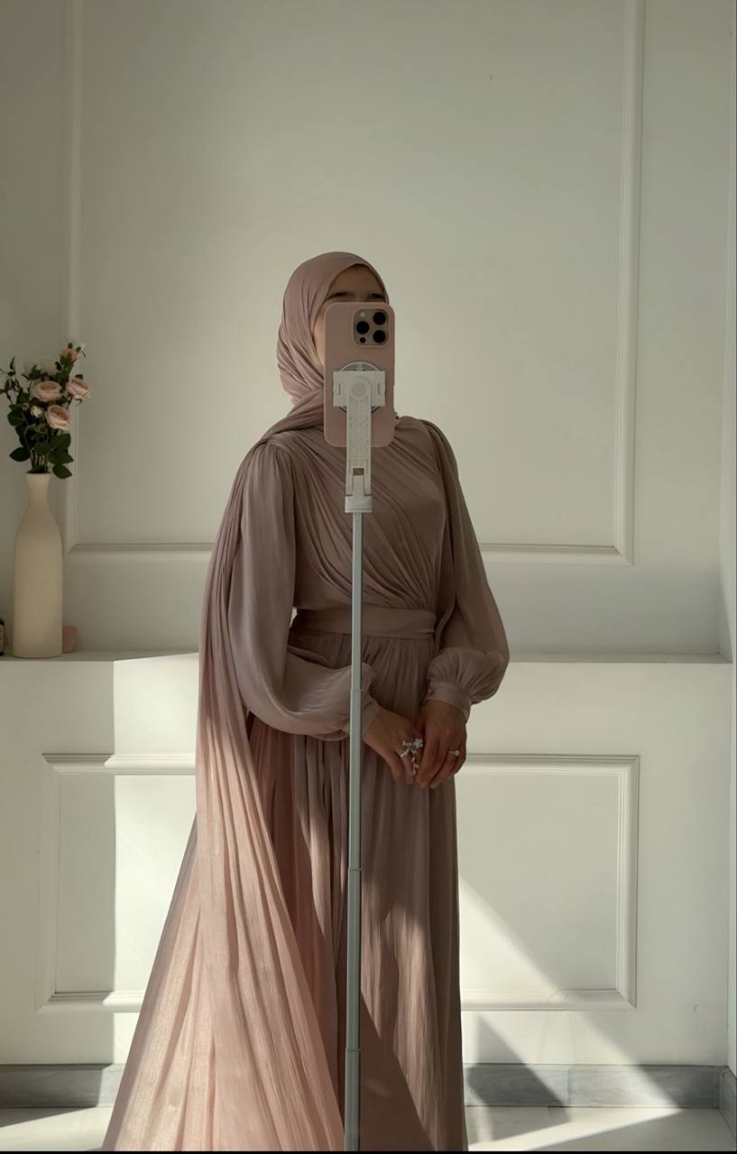 Madina Drape Cappuccino Dress